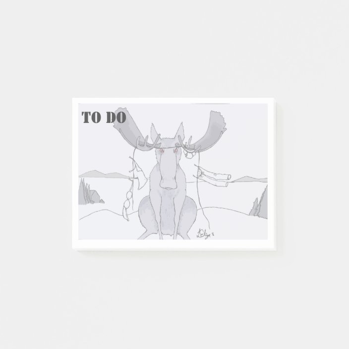 Moose Caught In A Clothesline Full Of Laundry Post It Notes Zazzle Com