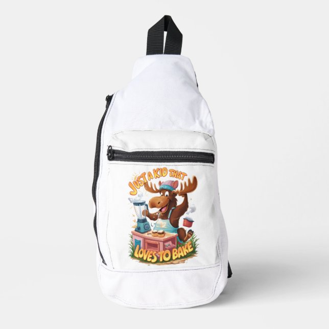 Moose Chef Cooking Up a Storm Sling Bag (Front)