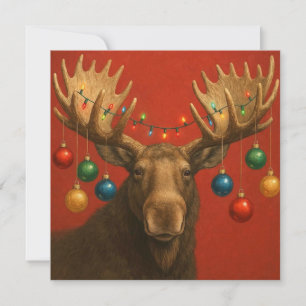 Moose Christmas Card. Card