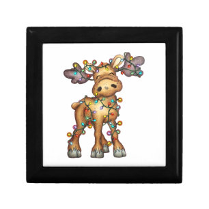 Moose Christmas Gift Box