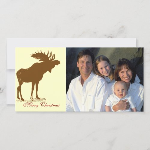 Moose Christmas Holiday Card