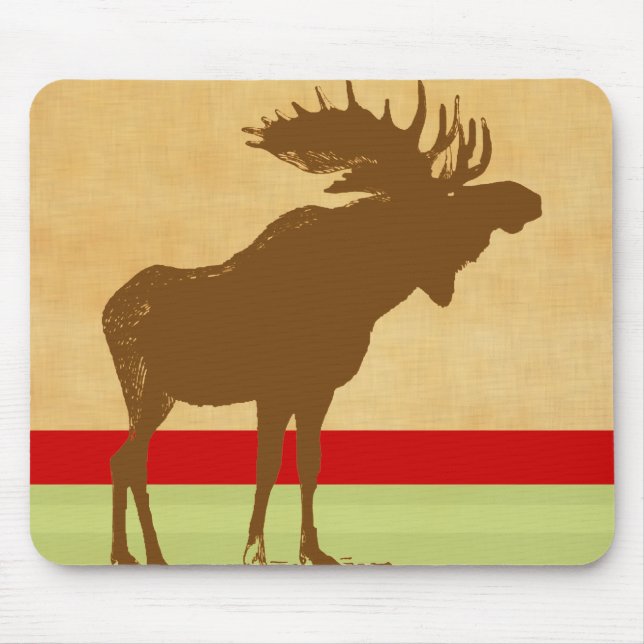 Moose Christmas Mouse Pad (Front)