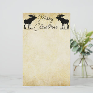 Moose Christmas Stationery