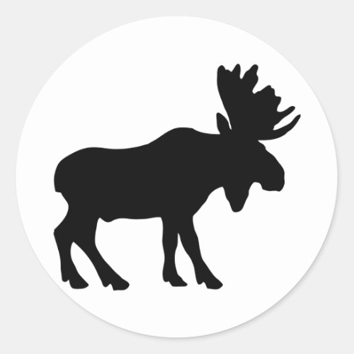 Moose Classic Round Sticker