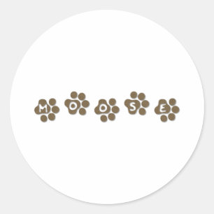 Moose Classic Round Sticker