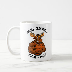 Moose-cles and BCAAs – Funny Gym Moose Workout Coffee Mug