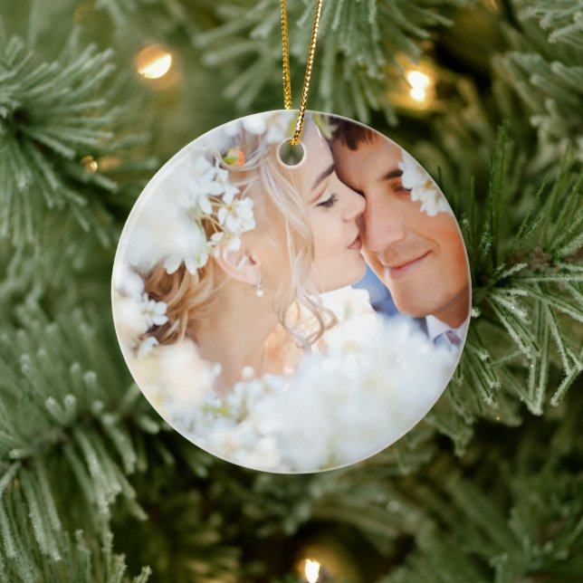 Moose Country Christmas Photo Ornament (Tree)