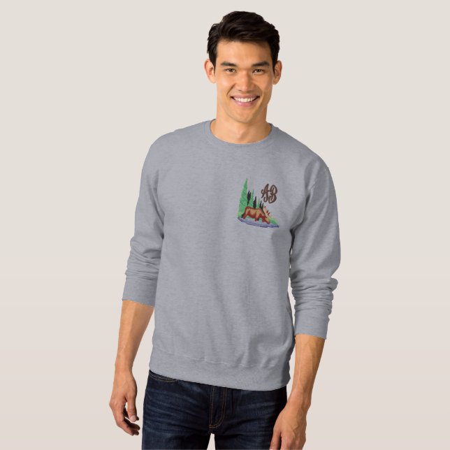 Moose Country Embroidered Sweatshirt (Front Full)