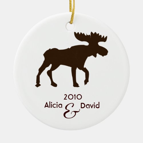 Moose Country Rustic Christmas Tree Ornament