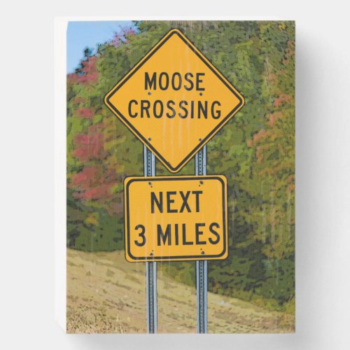 Moose Crossing New Hampshire Highway Sign