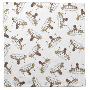 Moose Cute Funny Christmas Cloth Napkin