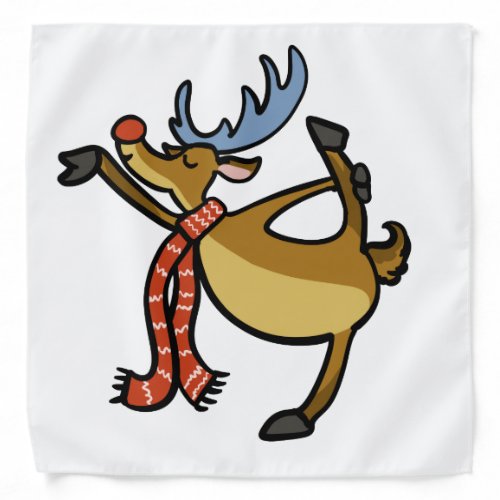 Moose dancing cartoon  choose background color bandana