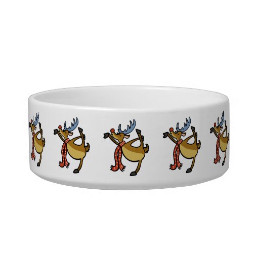 Moose dancing cartoon  choose background color bowl