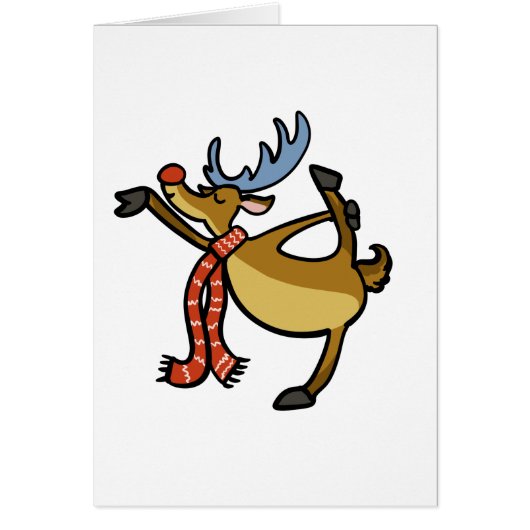 Moose dancing cartoon | choose background color cards (Front)