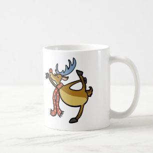 Moose dancing cartoon choose background color coffee mug