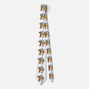 Moose dancing cartoon   choose background color neck tie