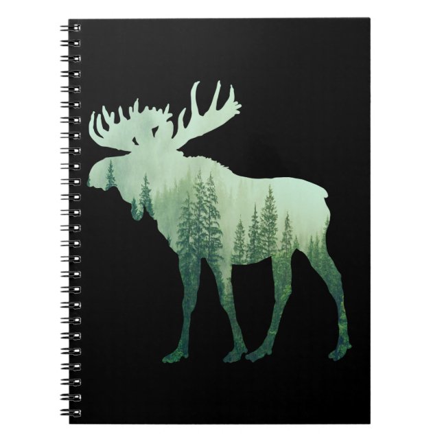 Moose Deer And Forest Nature Notebook (Front)