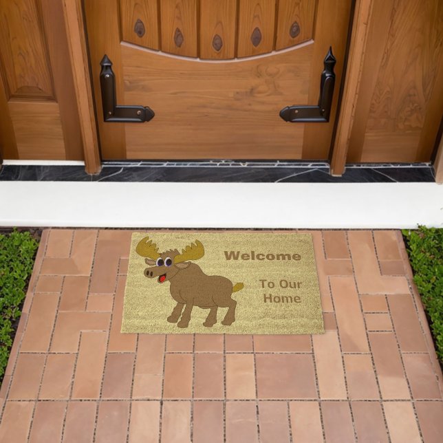 Moose Design Personalised Fiber Doormat (Insitu (Outdoor))