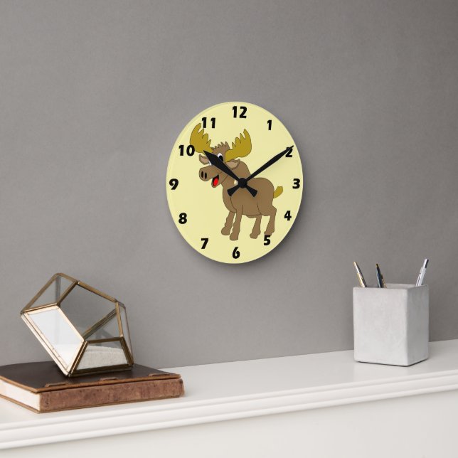 Moose Design Round Clock (Office)