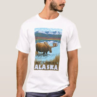 Moose Drinking at Lake - Ketchikan, Alaska