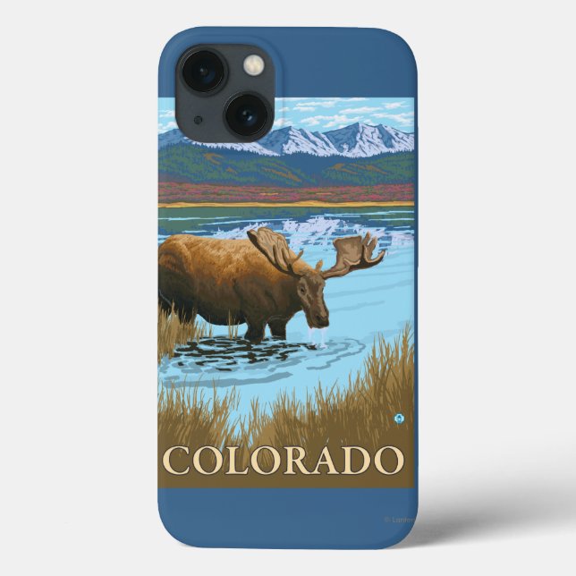 Moose DrinkingColorado Case-Mate iPhone Case (Back)