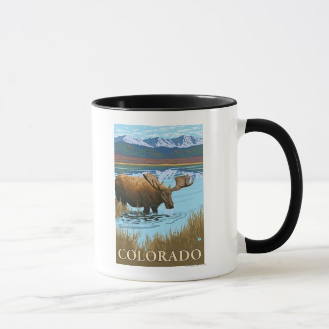 Moose DrinkingColorado Mug (Right)