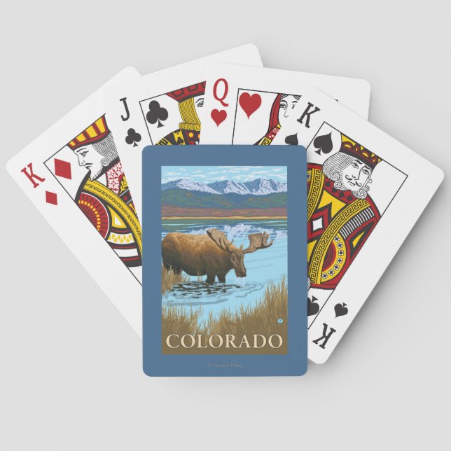 Moose DrinkingColorado Poker Cards (Back)