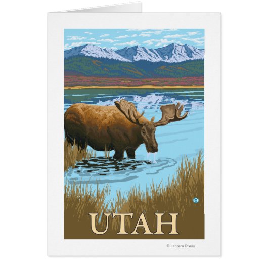 Moose DrinkingUtah Cards (Front)