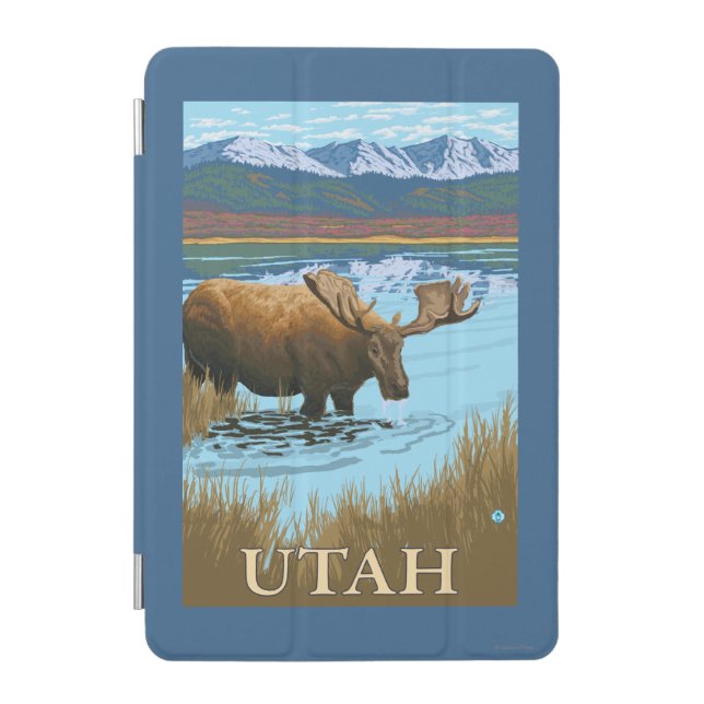 Moose DrinkingUtah iPad Mini Cover (Front)