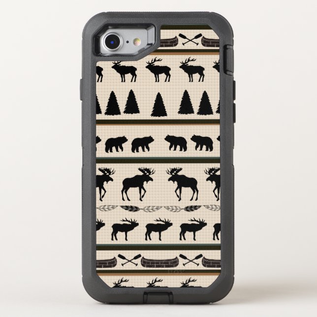Moose Elk Canoe Otterbox Otterbox iPhone Case (Back)
