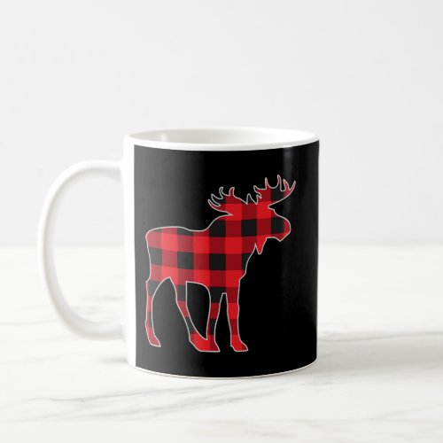 Moose Elk Plaid Buffalo Check Pajama Lumberjack Coffee Mug