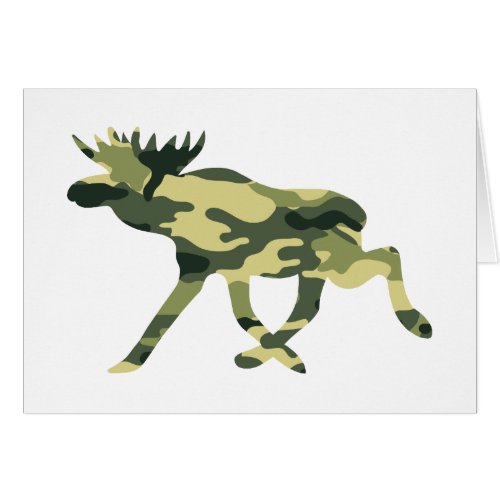 Moose  Elk Woodland Camouflage  Camo Card