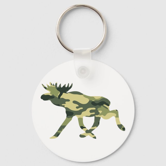 Moose / Elk Woodland Camouflage / Camo Keychain (Front)