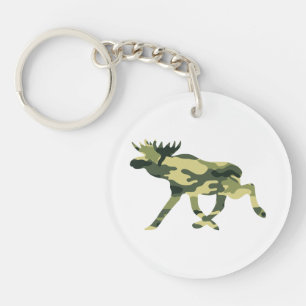 Moose / Elk Woodland Camouflage / Camo Keychain
