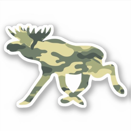 Moose  Elk Woodland Camouflage  Camo Sticker