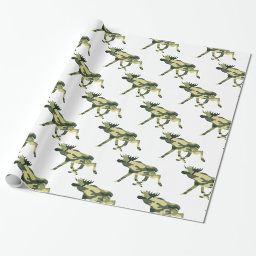 Moose  Elk Woodland Camouflage  Camo Wrapping Paper