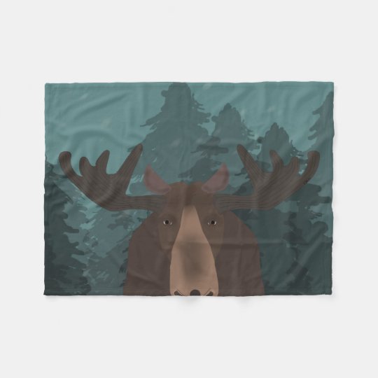 Moose Fleece Blanket | Zazzle.com