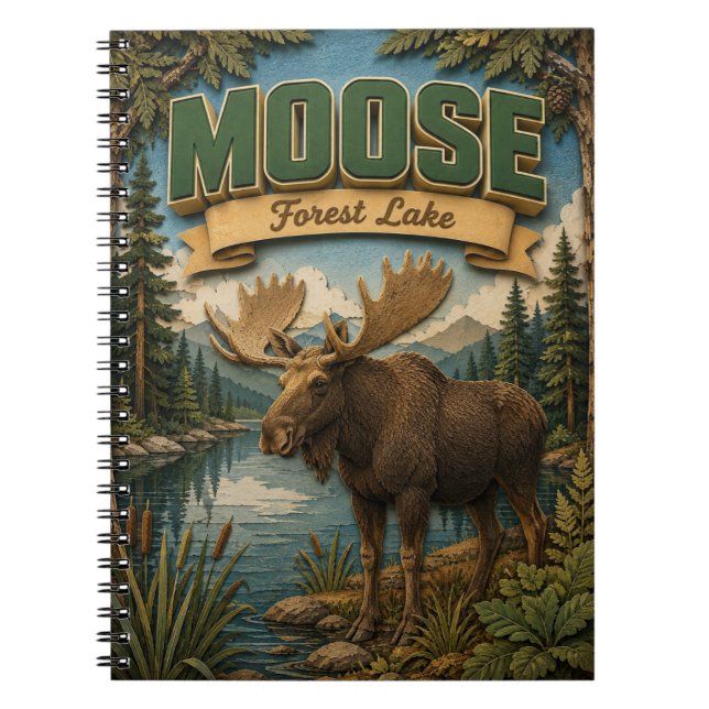Moose Forest Lake POPCUT Notebook (Front)