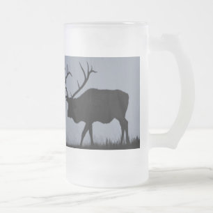 MOOSE FROSTED GLASS BEER MUG