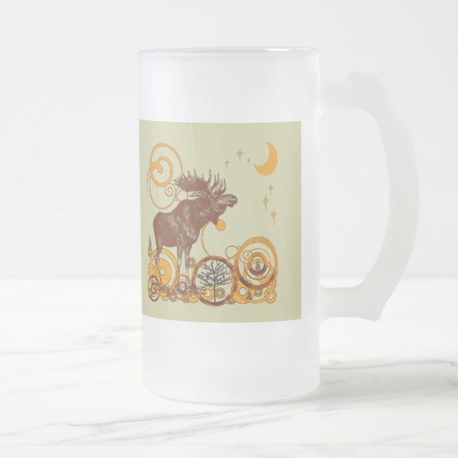Moose Frosted Mug (Right)