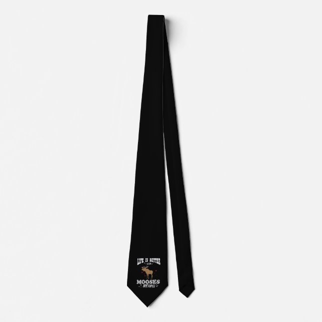Moose Gift Farmer Elk for Canadian Lovers Neck Tie (Front)