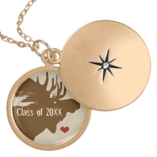 Moose-Graduation Class of Gold Plated Necklace