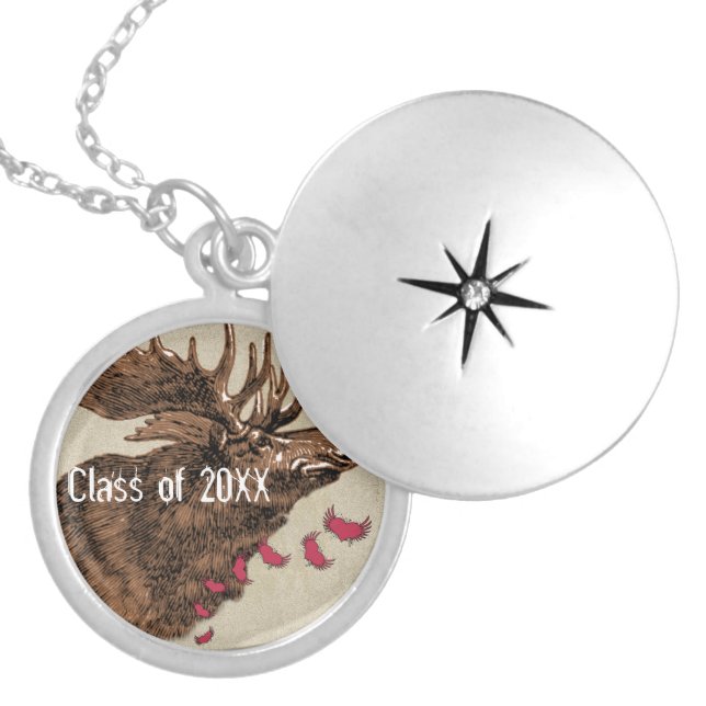 Moose-Graduation Class of Locket Necklace (Front)
