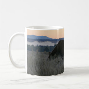 Moose Grazing at Sunrise at Grand Teton Coffee Mug