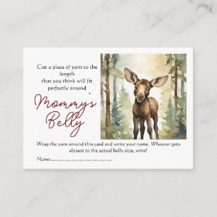 Moose Guess Mom's Belly Size Baby Bump Game Enclosure Card