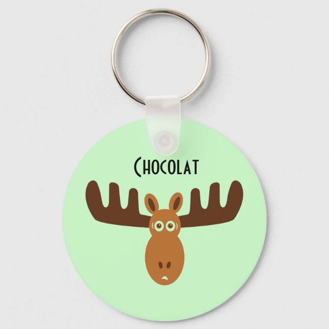 Moose Head_Chocolat Keychain (Front)