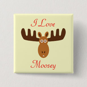 Moose Head_I Love Moosey Button