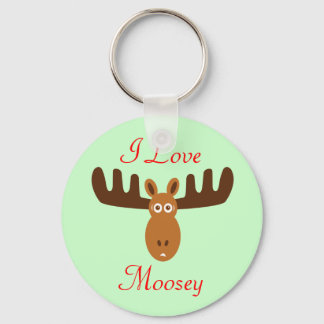 Moose Head_I Love Moosey Keychain