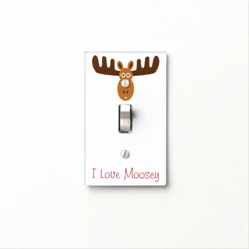 Moose Head_I Love Moosey Light Switch Cover