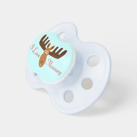 Moose Head_I Love Moosey Pacifier (Front Right)